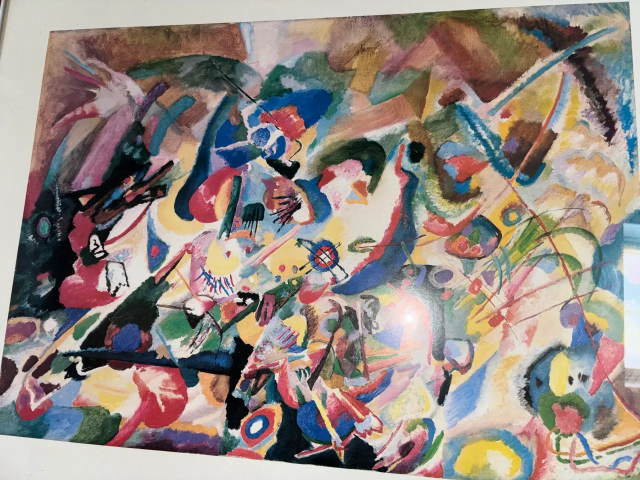 Billede 2 - Indrammet billede, mange farver.