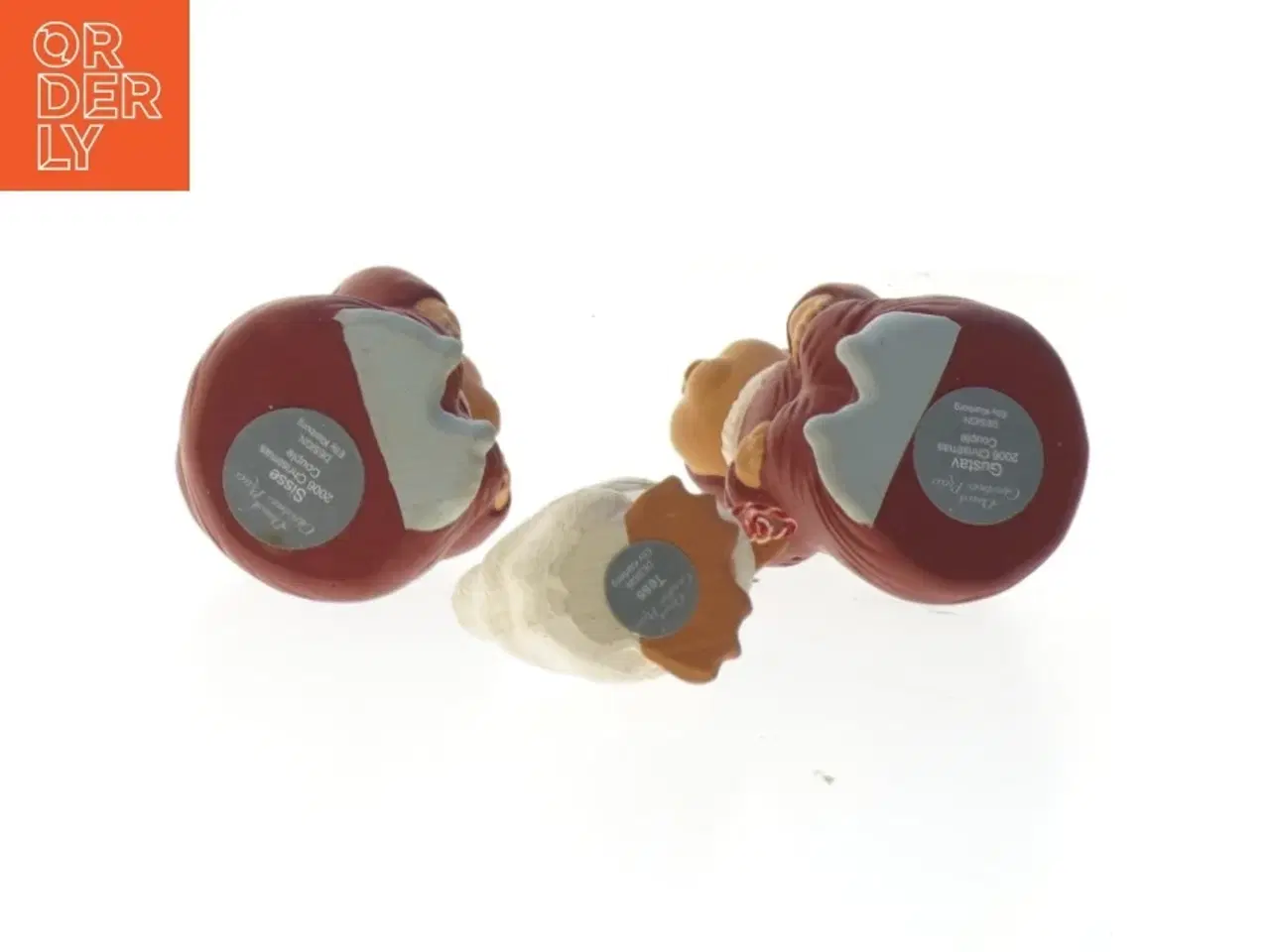 Billede 6 - Keramiske nissefigurer med gås (str. 13 cm)