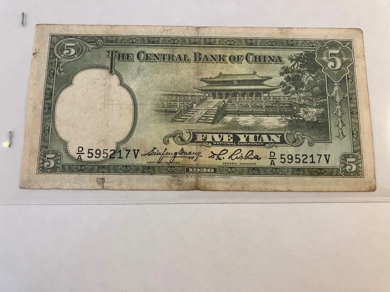 Billede 2 - Five Yuan 1936 China