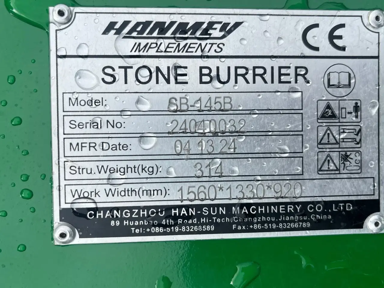 Billede 10 - DK-TEC sb145b sten nedlægningsfræser  145cm stennedlægnings fræser med så kasse