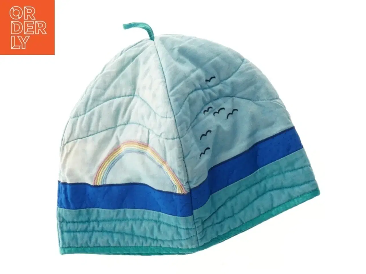 Billede 3 - Tehætte, håndlavet med applikation og broderi (h 27 cm, omkr. 68 cm)