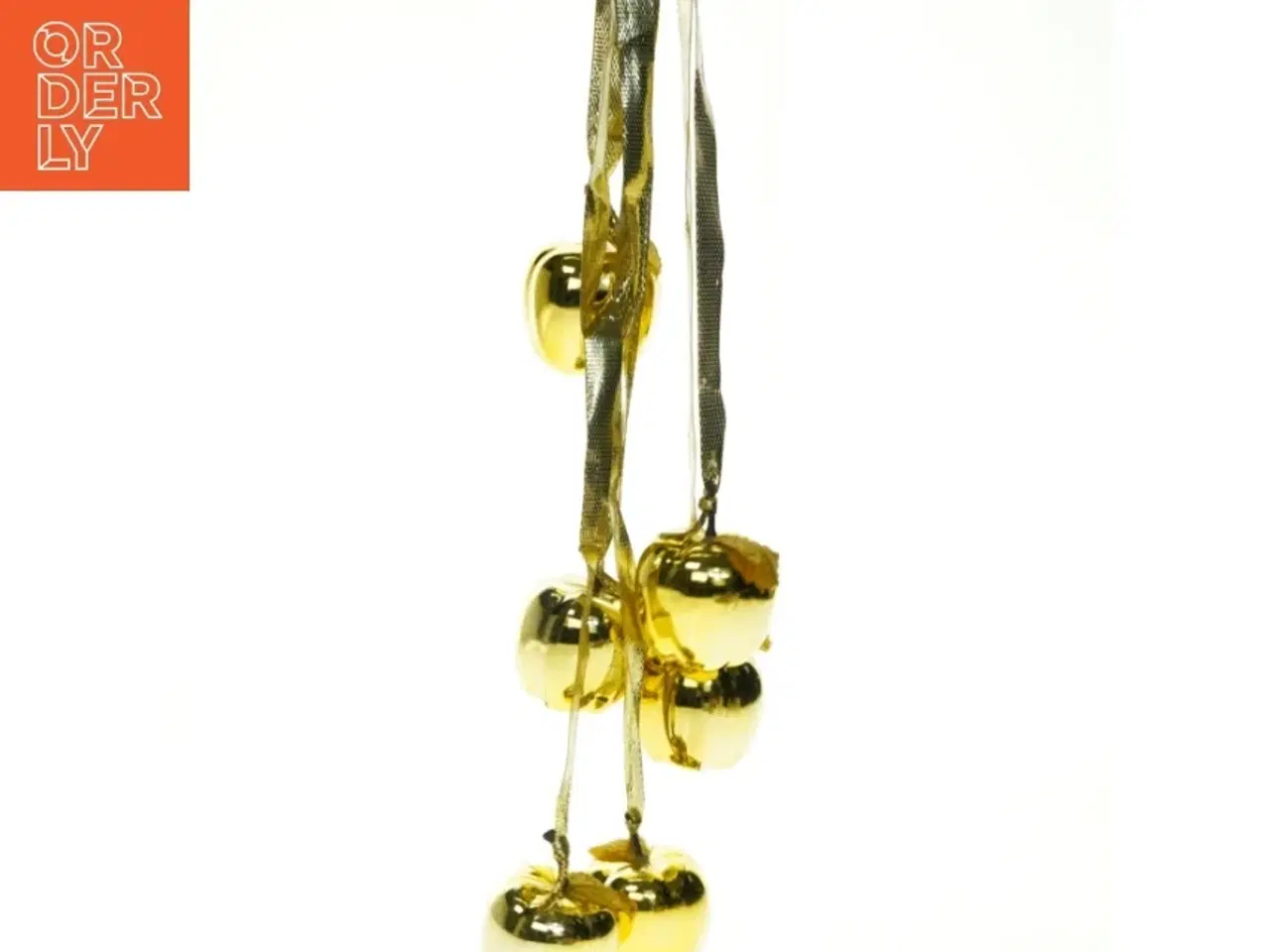 Billede 4 - Gyldne jule æbler med bånd (str. 5 x 5 cm)