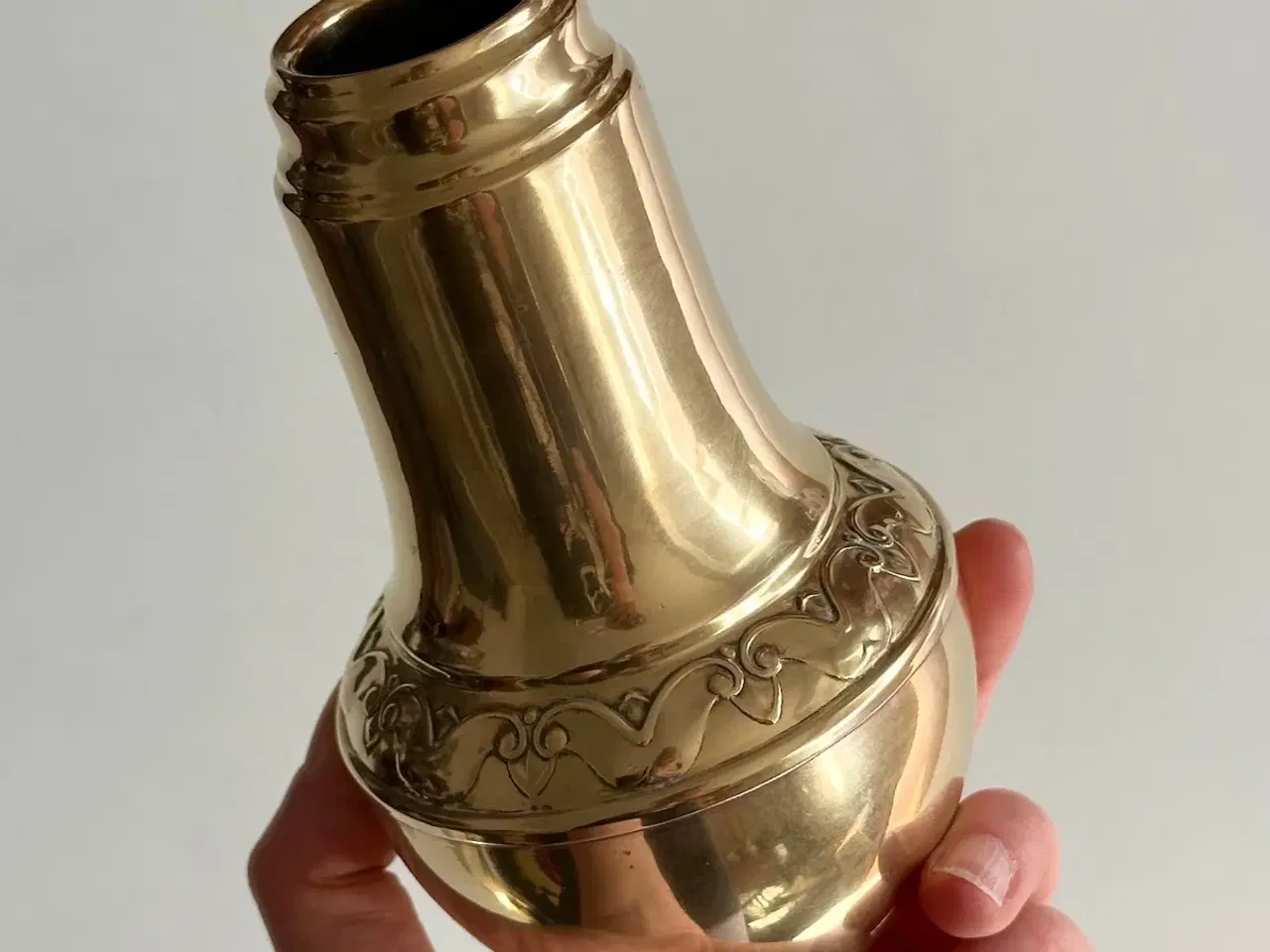 Billede 4 - Messingvase, antik