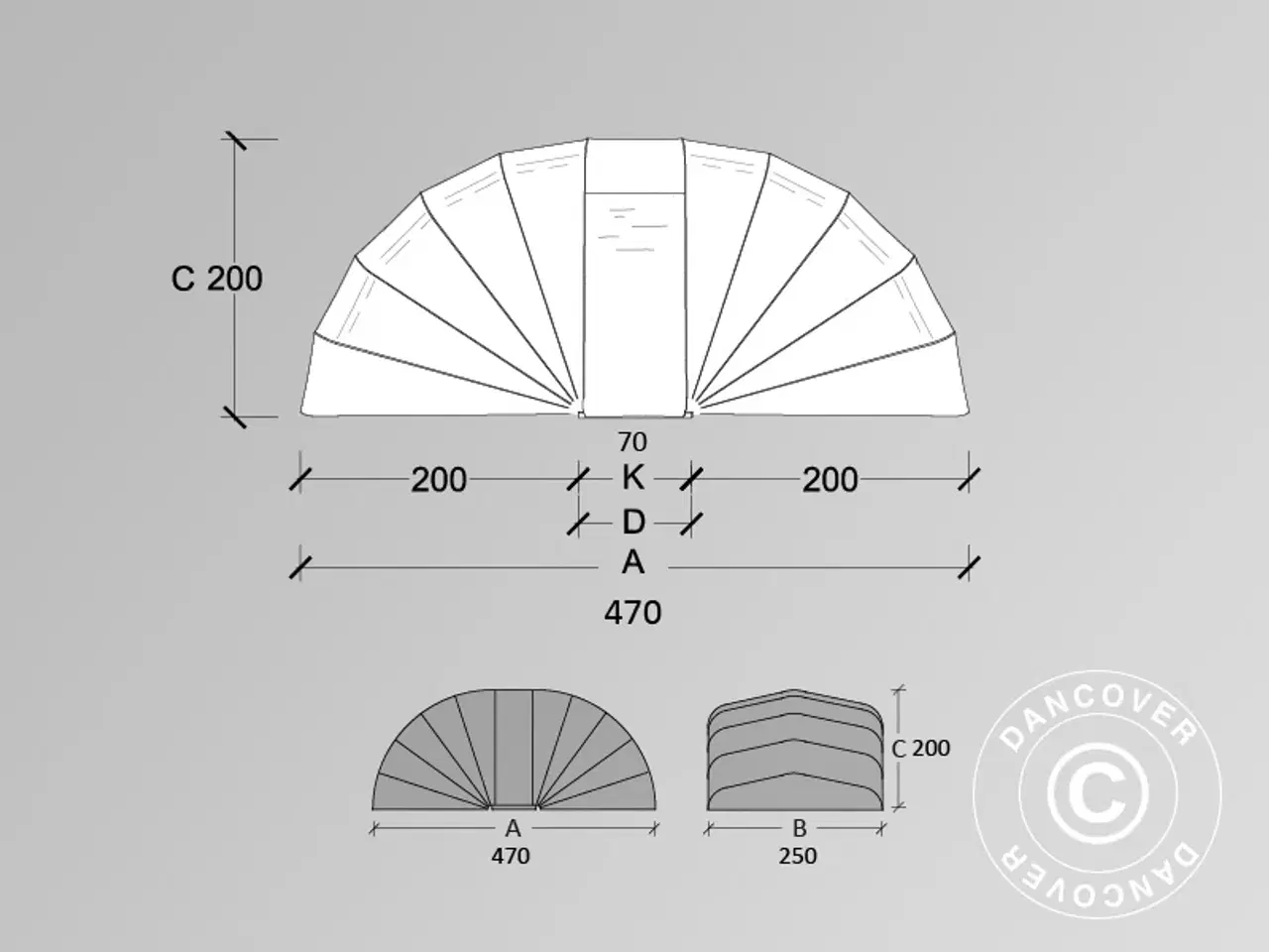 Billede 3 - Foldegarage (Bil), ECO, 2,5x4,7x2m, Beige