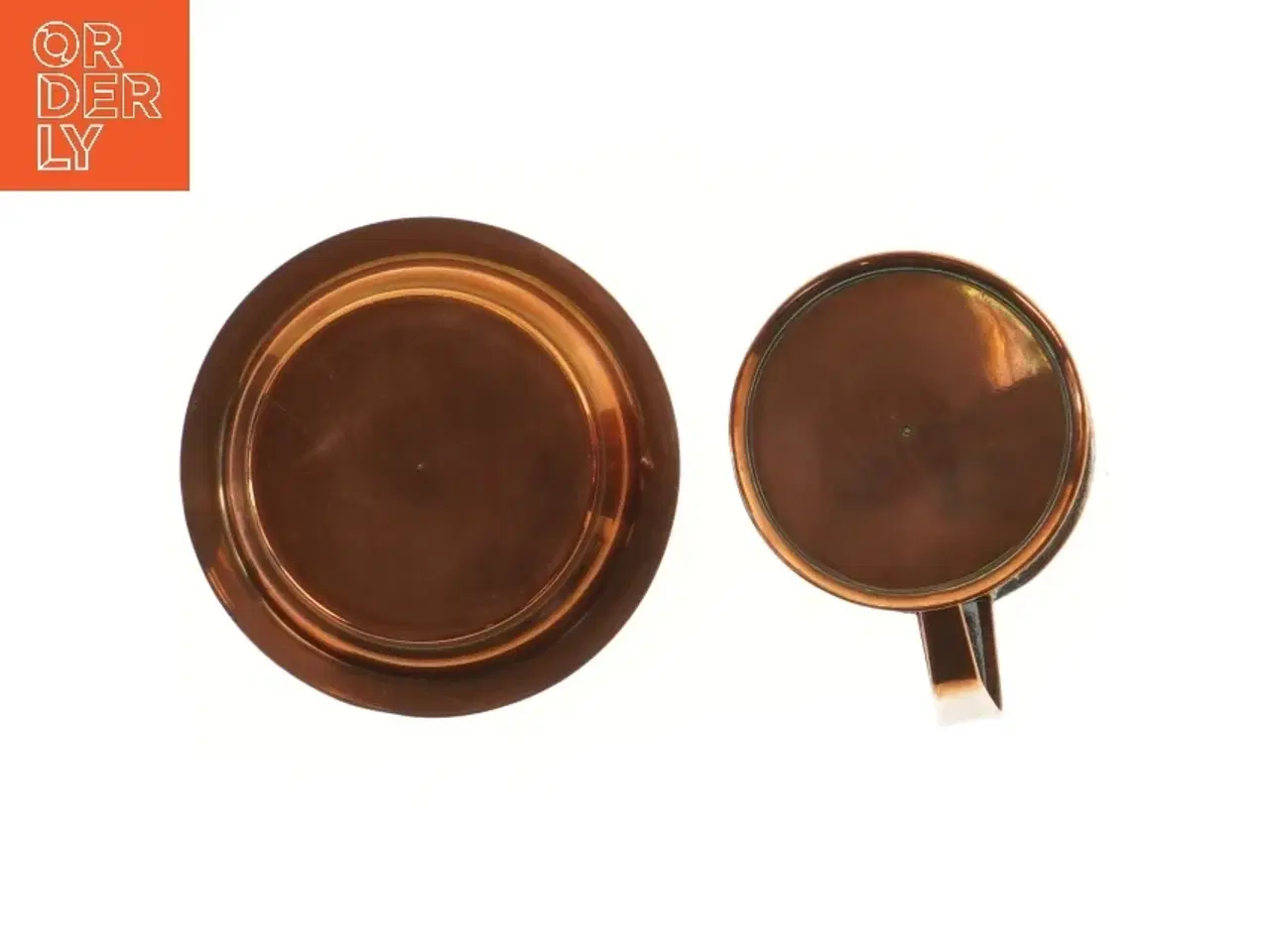 Billede 4 - Kobberkop med underkop (str. 11x8,5 og 13 cm)