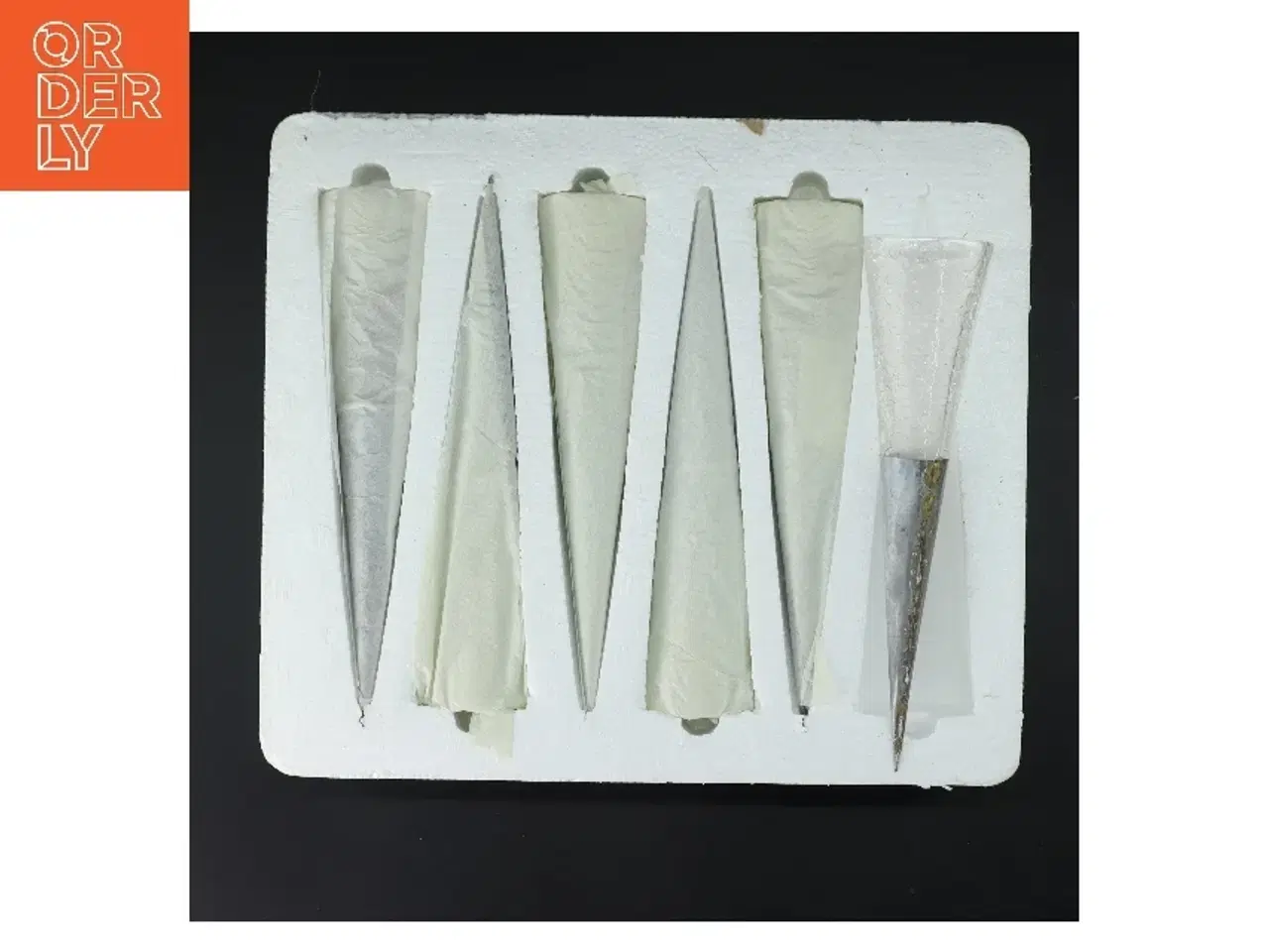 Billede 1 - Glas julekegler (str. 6 stk 21,5 cm)