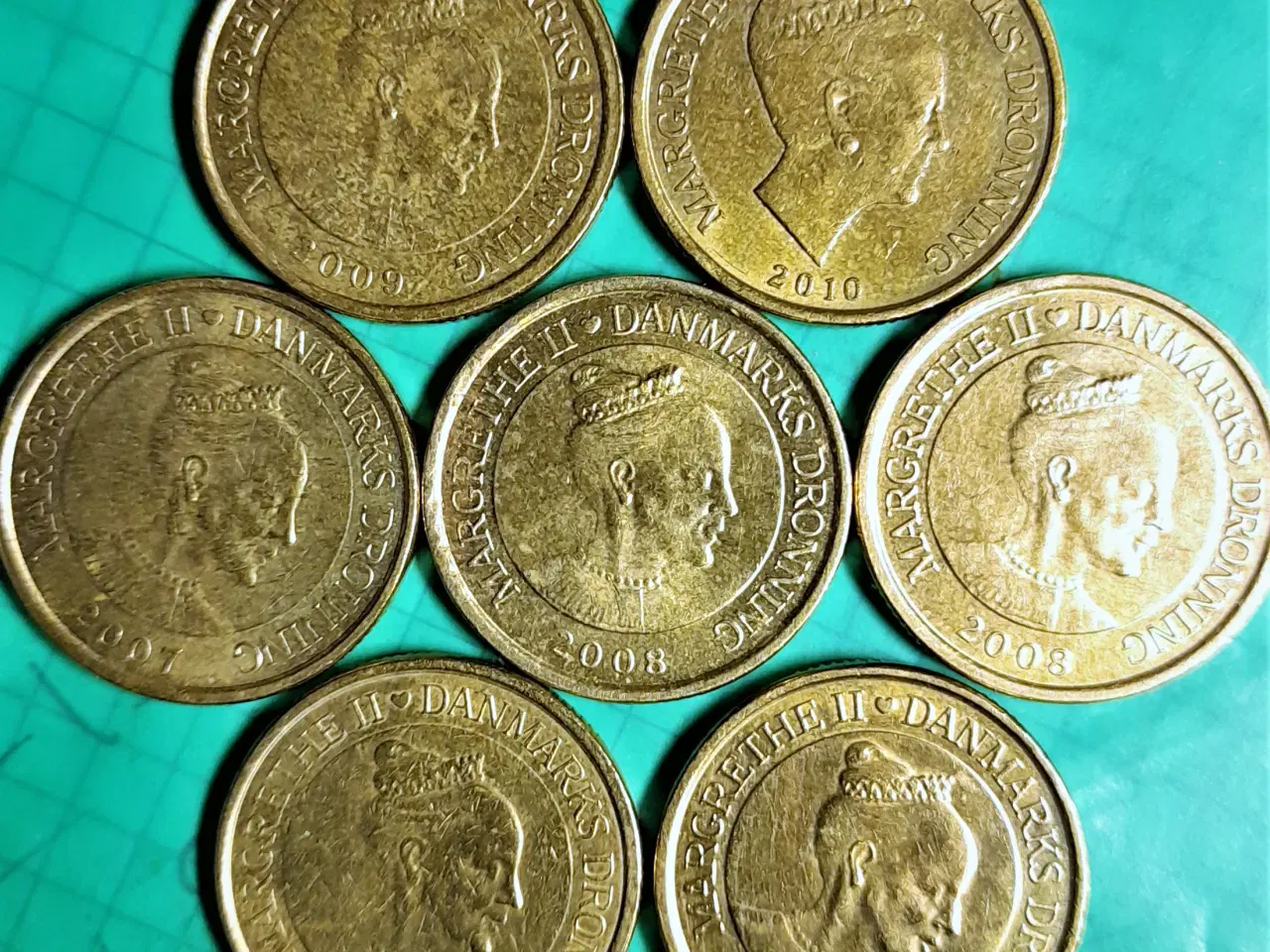 Billede 2 - SKIBSMØNTER 20 KR KRONE 2007 - 2011 FORSKELLIGE