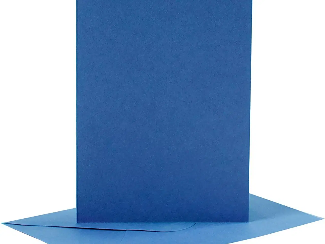 Billede 1 - Kort og kuverter, kort str. 10,5x15 cm, kuvert str. 11,5x16,5 cm, 110+220 g, blå, 6sæt/ 1 pk.