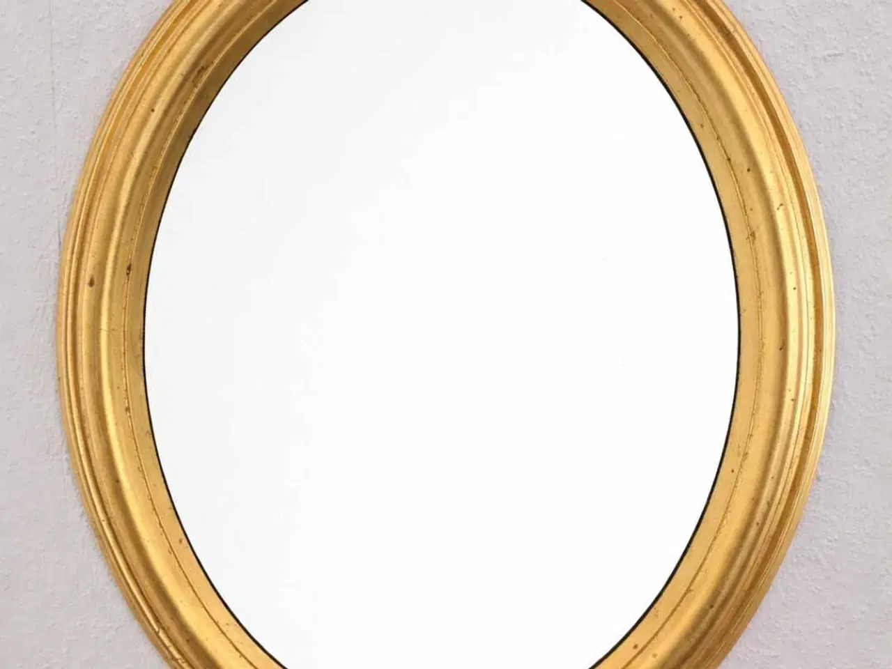 Billede 1 - Flot ovalt guldspejl