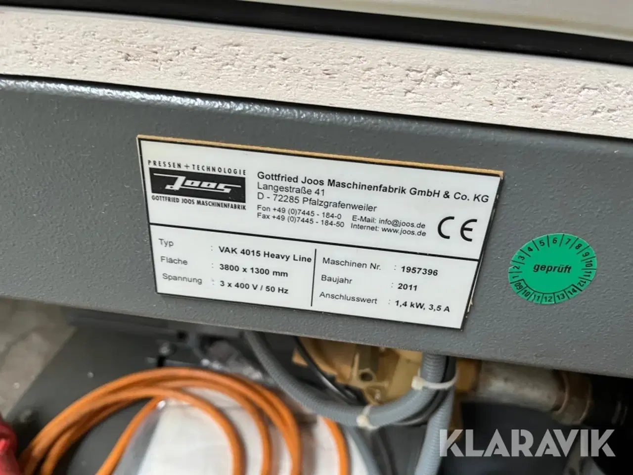 Billede 5 - Vakuum pressemaskine Joos VAK4015 heavy line