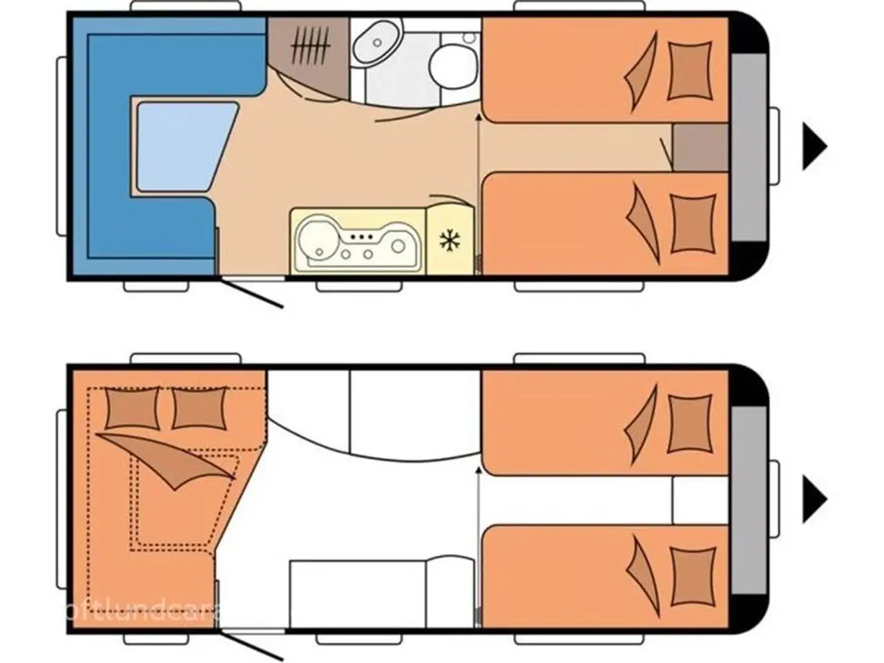 Billede 2 - 2020 - Hobby De Luxe 495 UL DK line   Superflot og velholdt, Enkeltsenge m/udtræk, m/MOVER + STORT ISABELLA FORTELT, DK-LINE model.