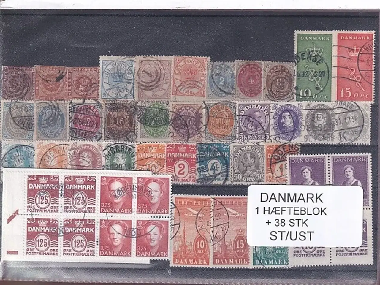Billede 1 - Danmark Samling - 1 Hæfteblok + 38 Stk. Stemplet/Ustemplet