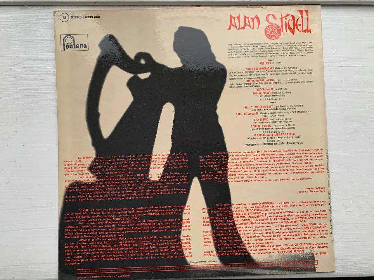 Billede 2 - LP'en, REFLETS af franske Alan Stivell
