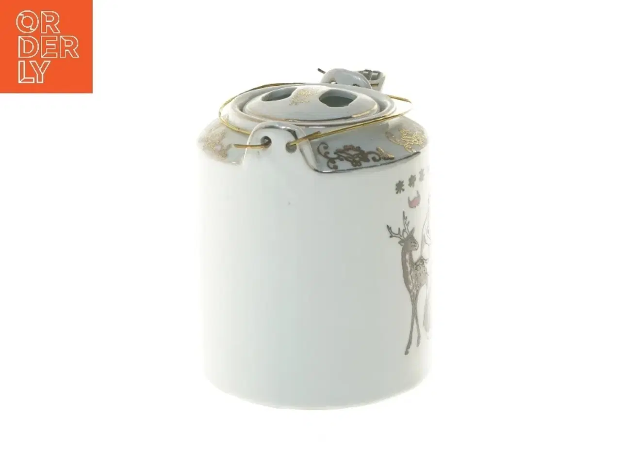 Billede 5 - Dekoreret porcelænskande (str. Ø 11x13 cm)