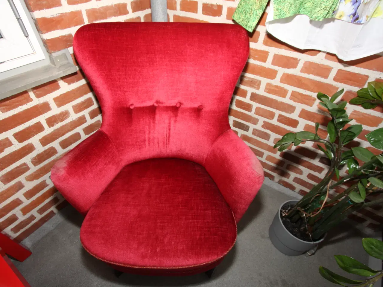 Billede 4 - Lækker rød vintage lænestol