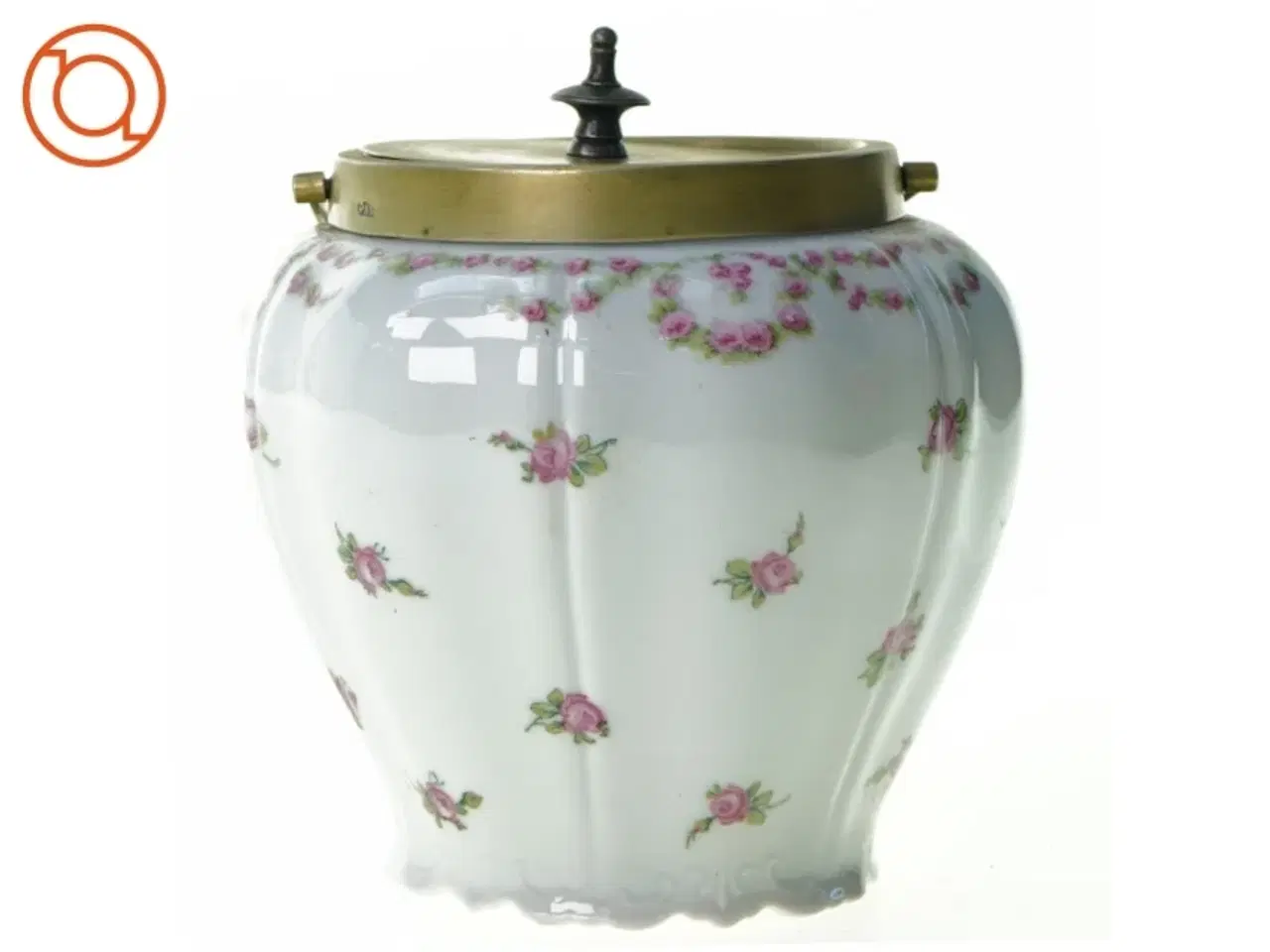 Billede 1 - Kiksspand i porcelæn med låg fra Epns.