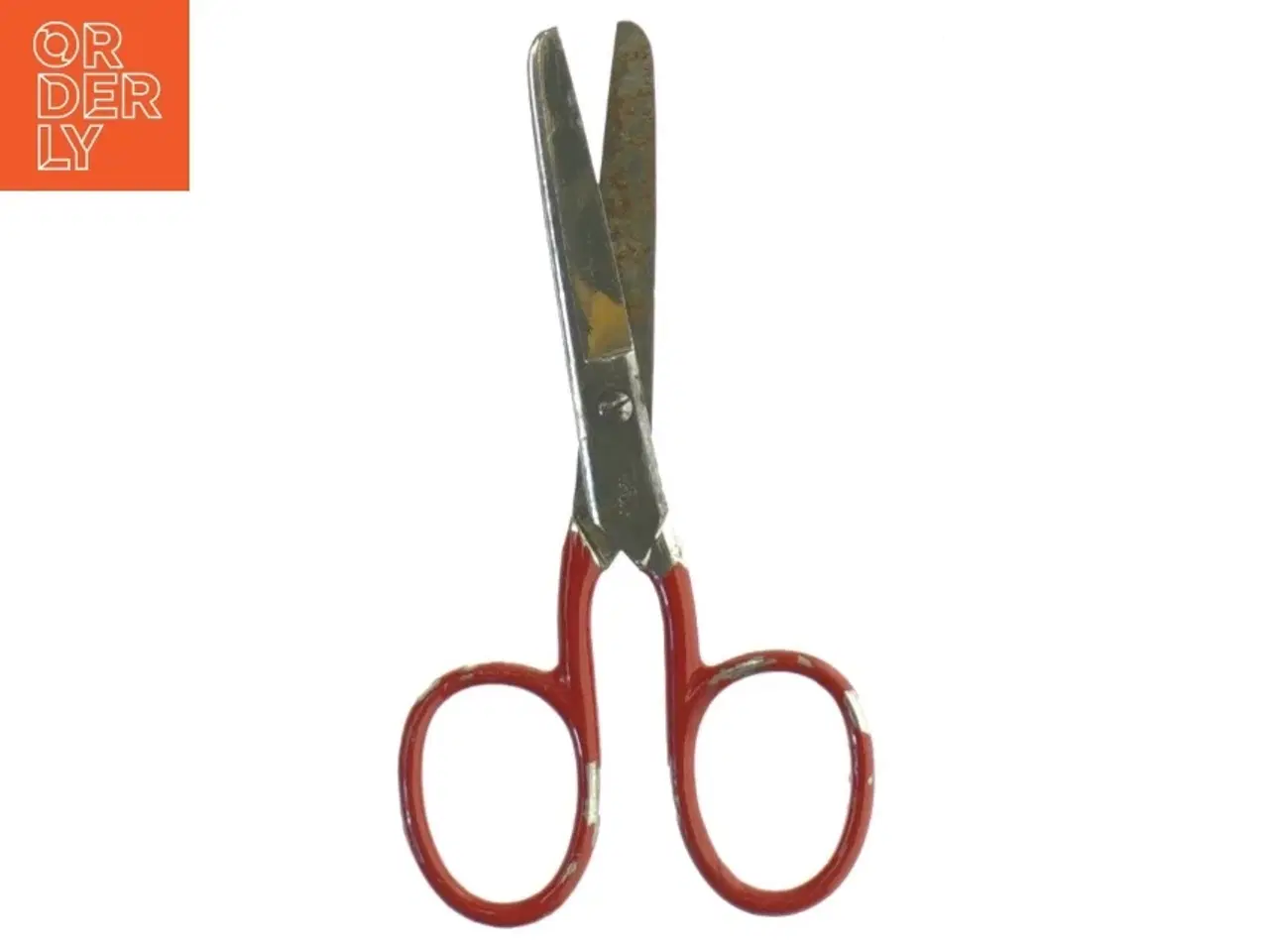 Billede 1 - Saks med røde håndtag (str. 10,5x5 cm)