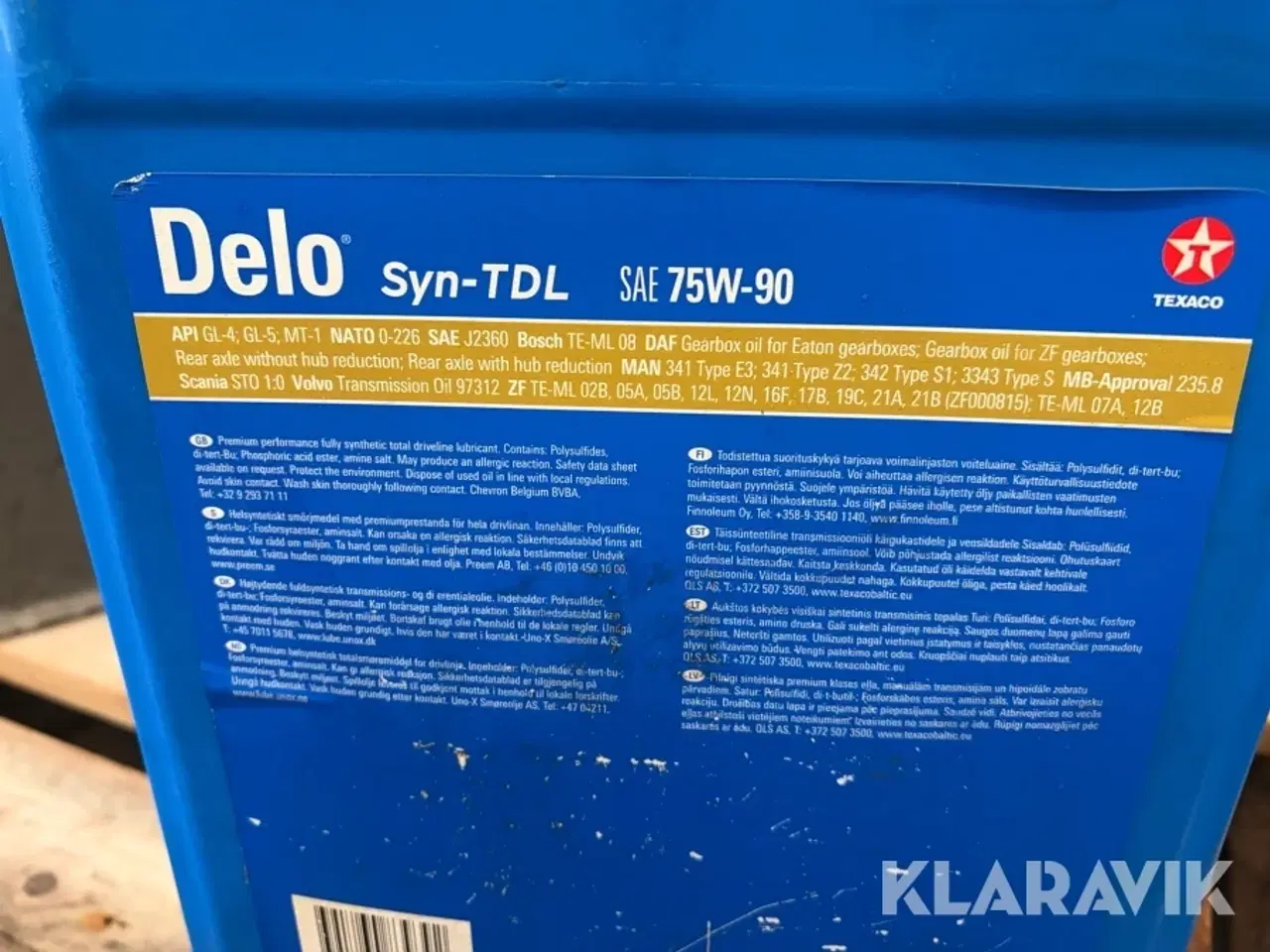 Billede 8 - Gearolie Delo SEA 75W-90 268 liter