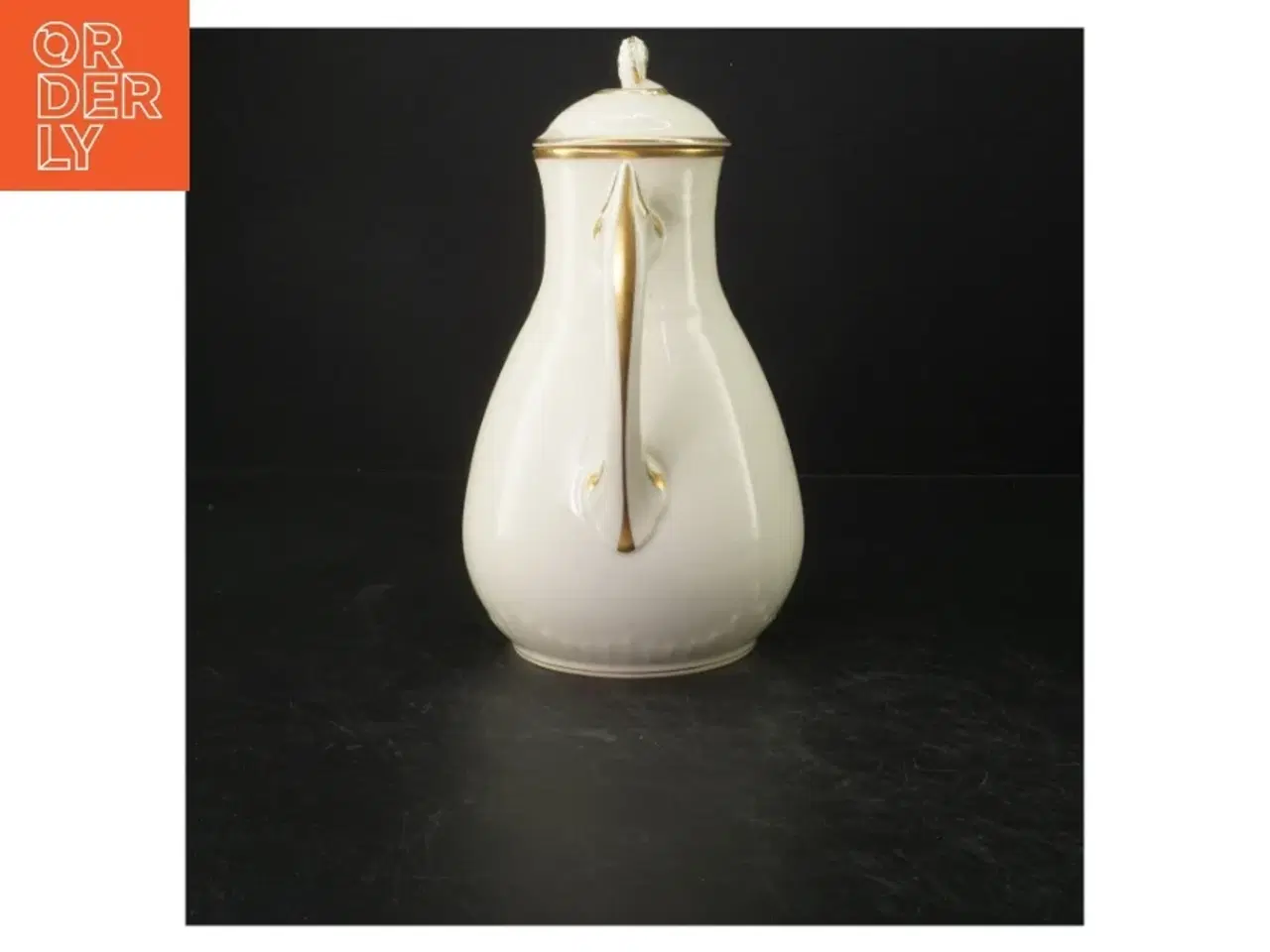 Billede 2 - Porcelænsteapot med gulddetaljer fra B&G (str. 26 cm)