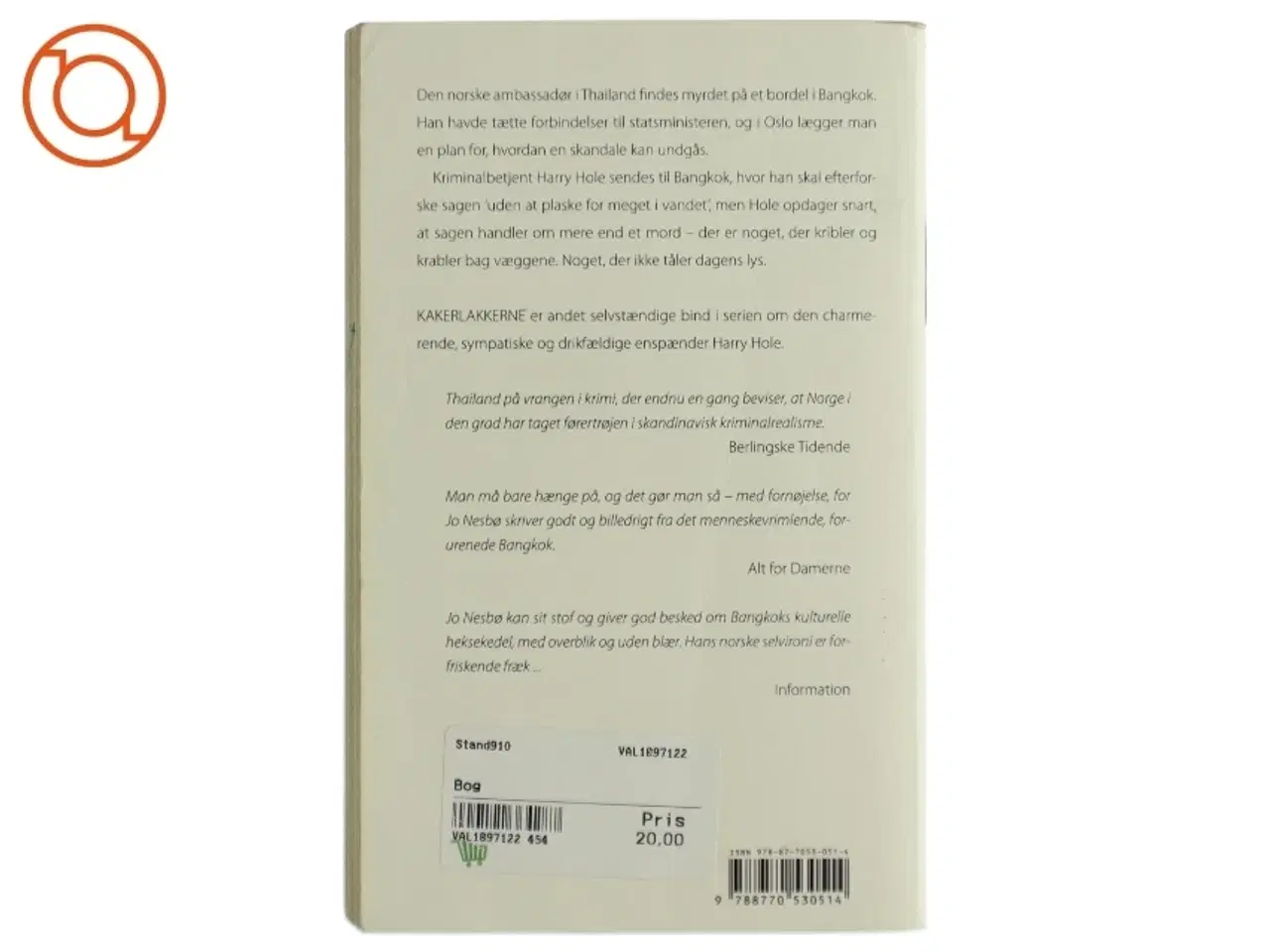 Billede 2 - Kakerlakkerne af Jo Nesbø (Bog)