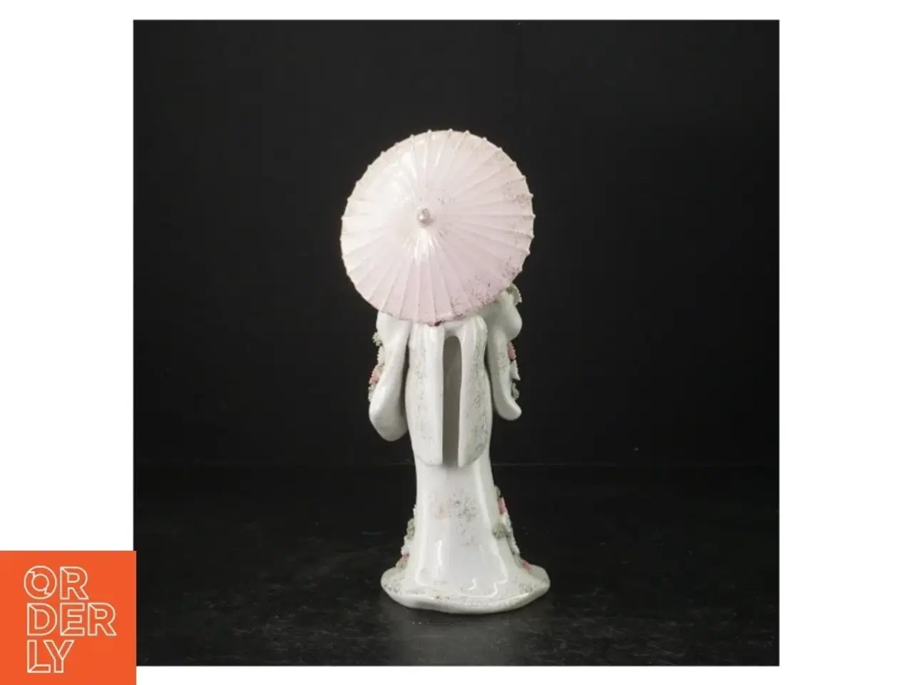 Billede 2 - Porcelænsfigur af japansk kvinde med parasol