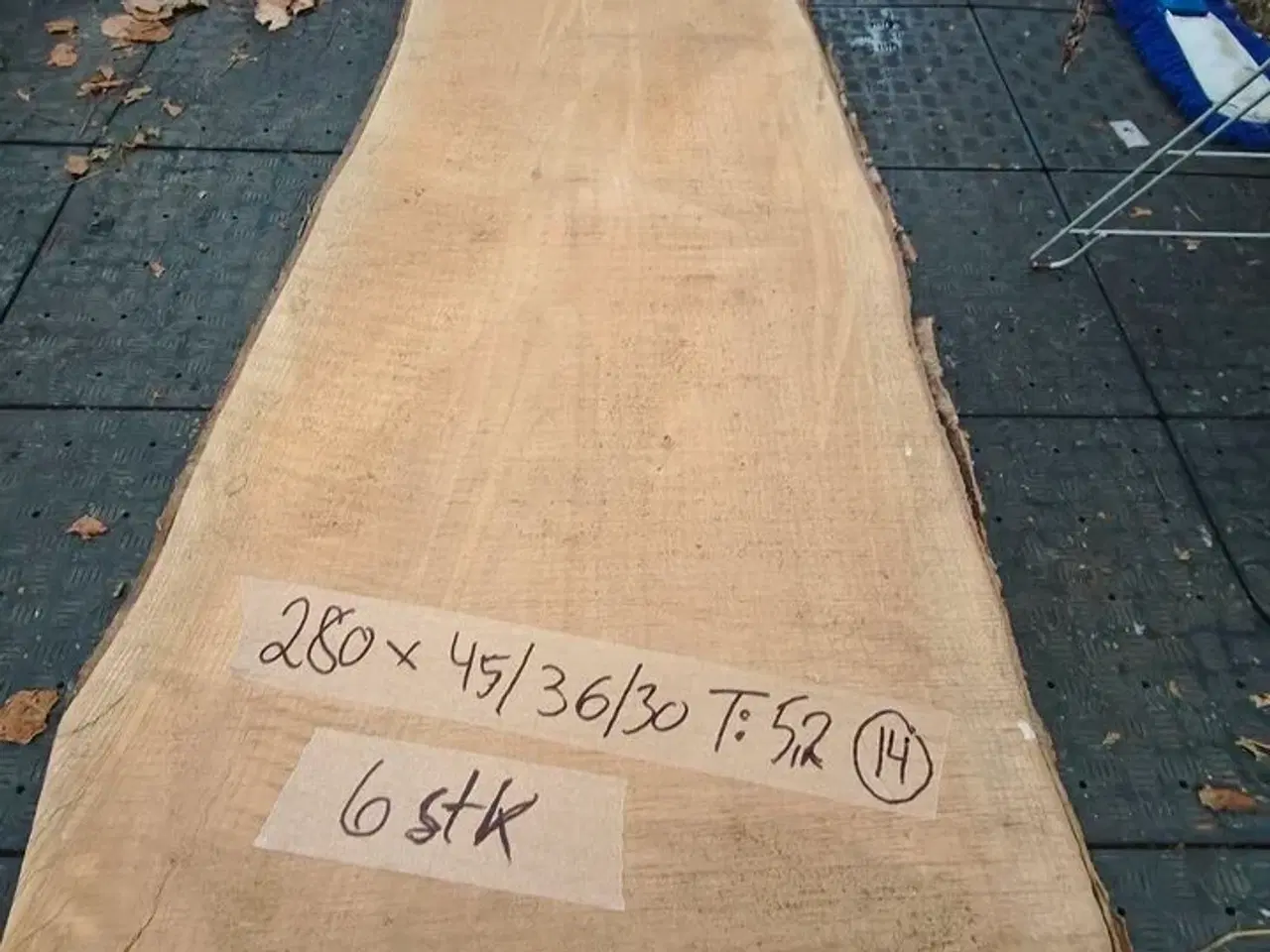 Billede 4 - 6 stk. Bøgetræsplanker str. 280 x 45 / 36 x 5,2