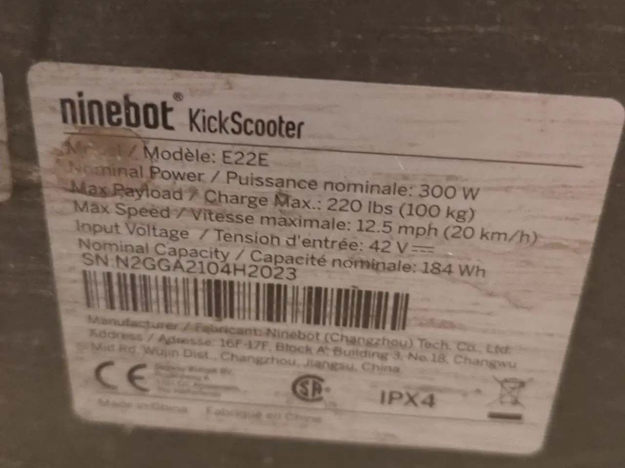 Billede 4 - Segway Ninebot E22E