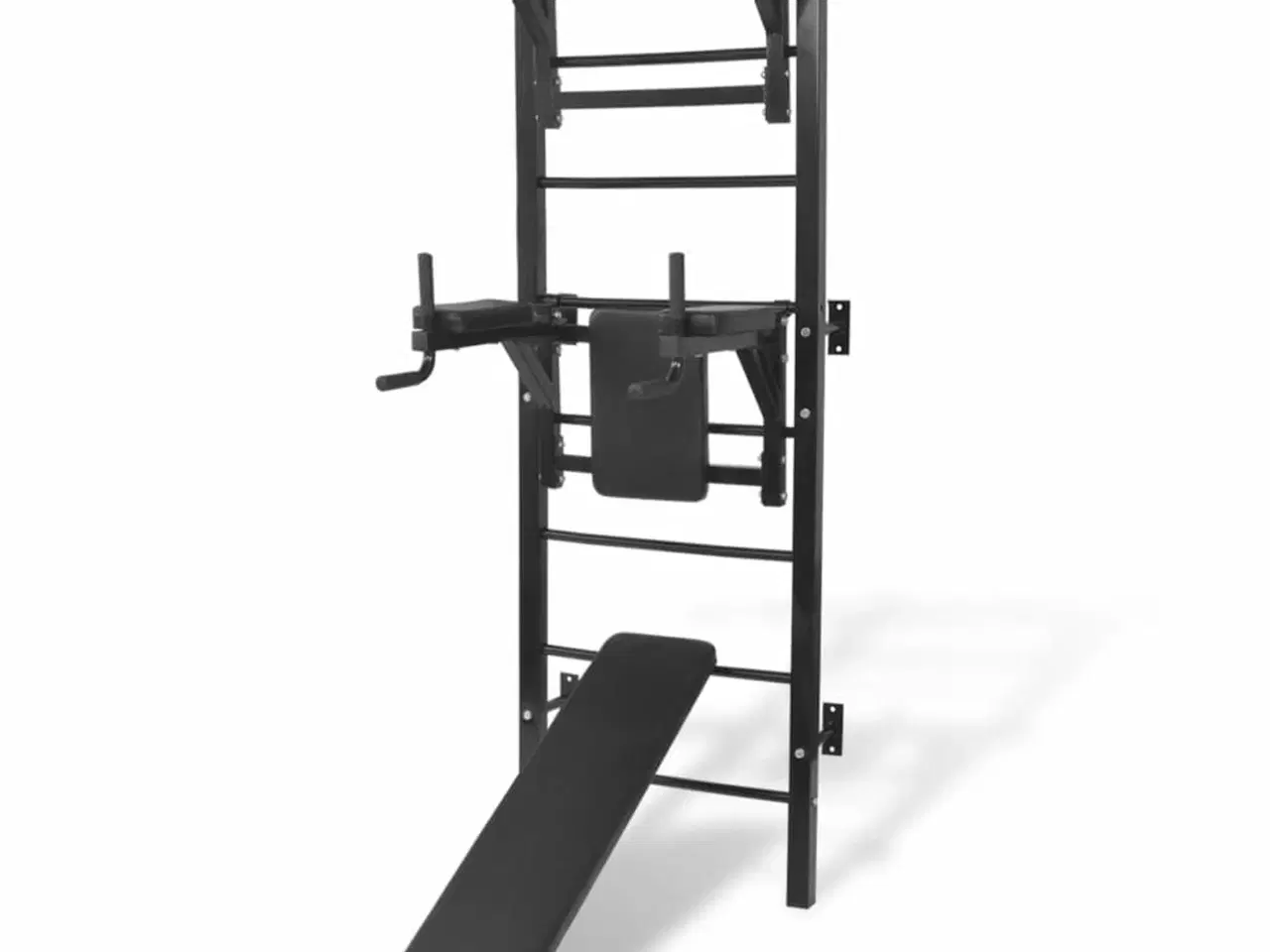 Billede 1 - Vægmonteret multifunktionel fitness-styrketårn sort