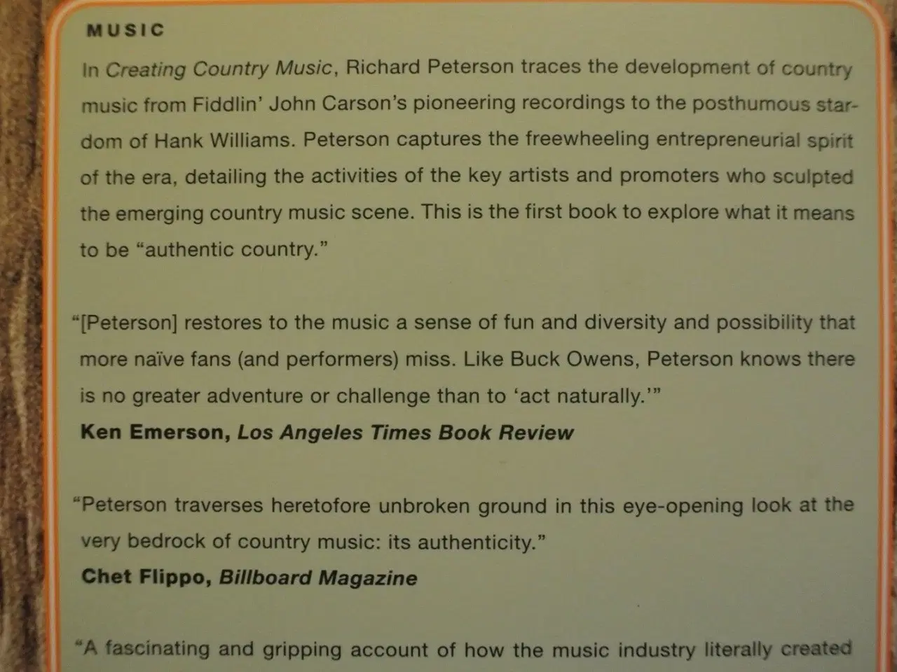 Billede 4 - creating country music. fabricating authenticity. 