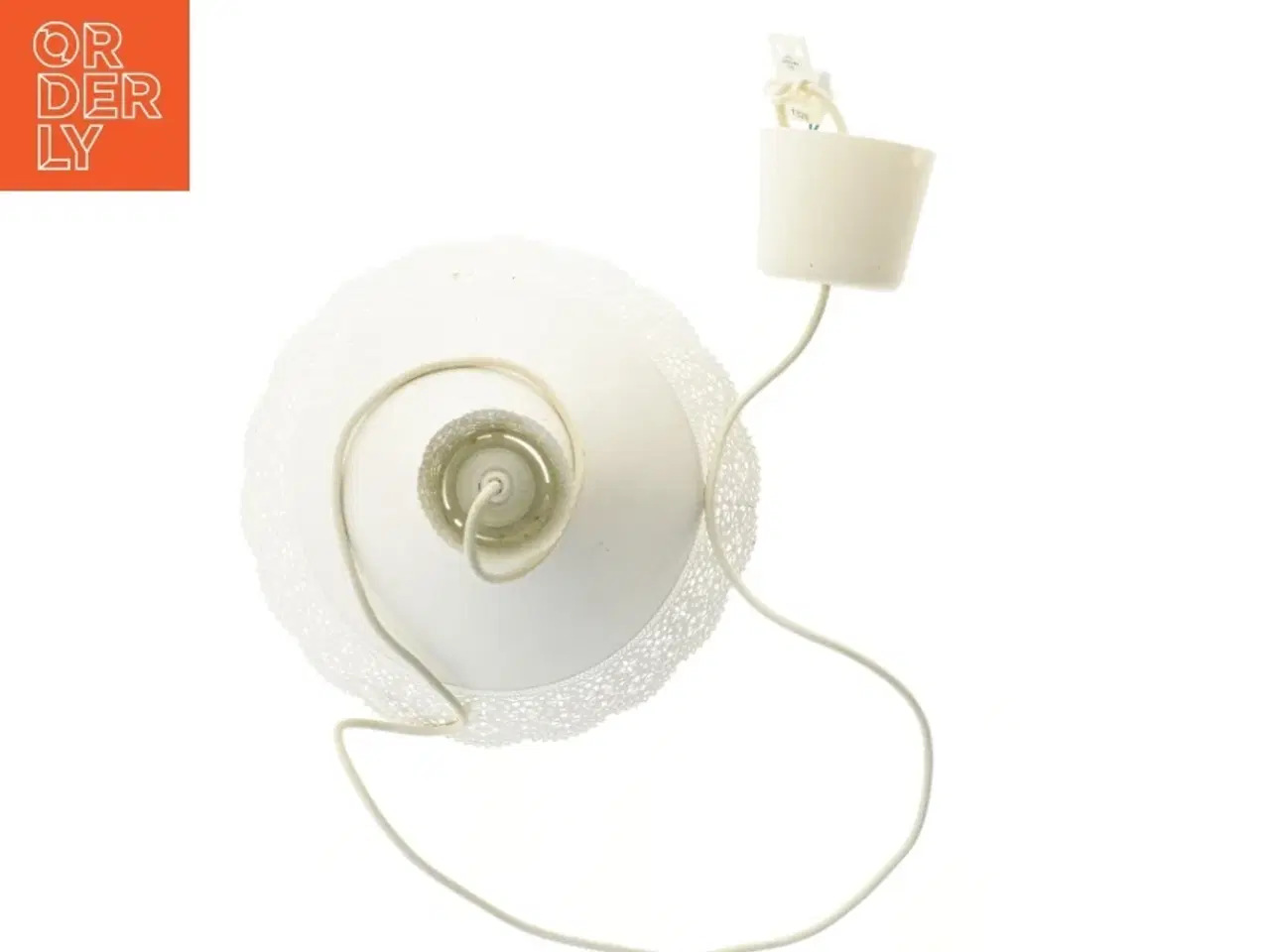 Billede 3 - Hvid pendel lampe fra IKEA (str. 26x30 cm)