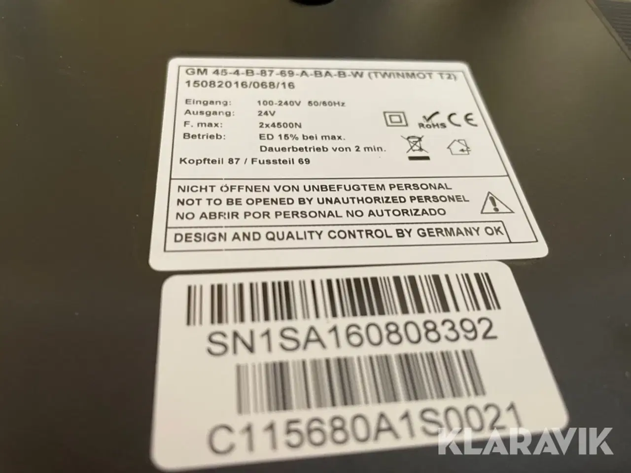 Billede 7 - Elektrisk elevationsbund Horst Rückle GmbH & Co 5 styk