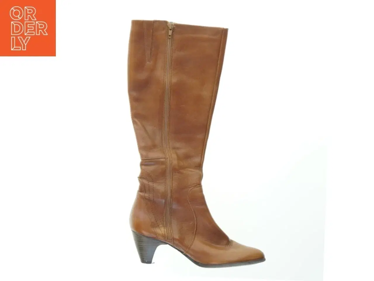 Billede 2 - Brune læderstøvler (str. 39 cm)