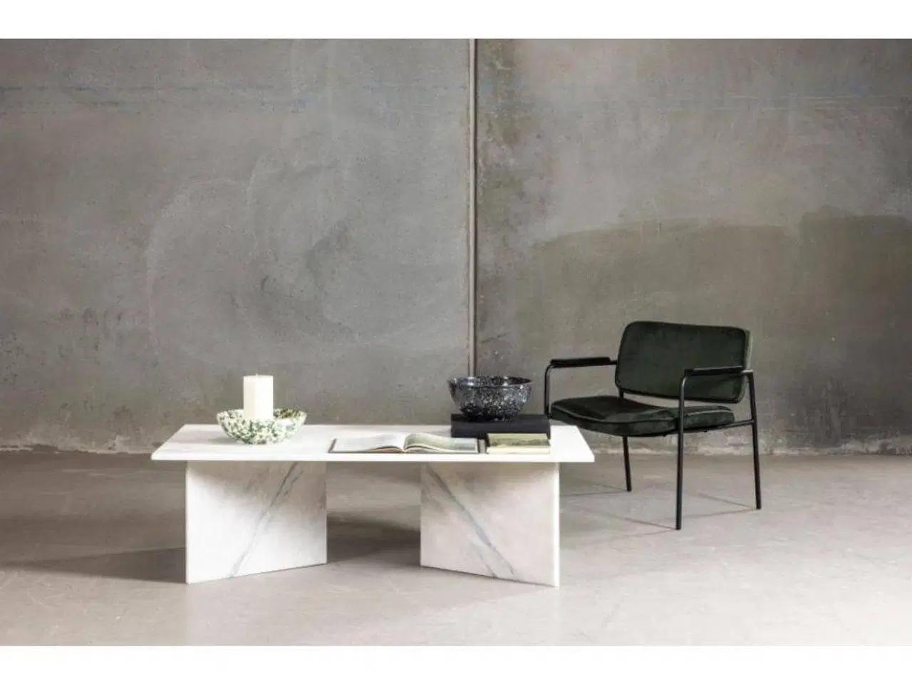 Billede 3 - Vega hvidt marmor sofabord, 140x70