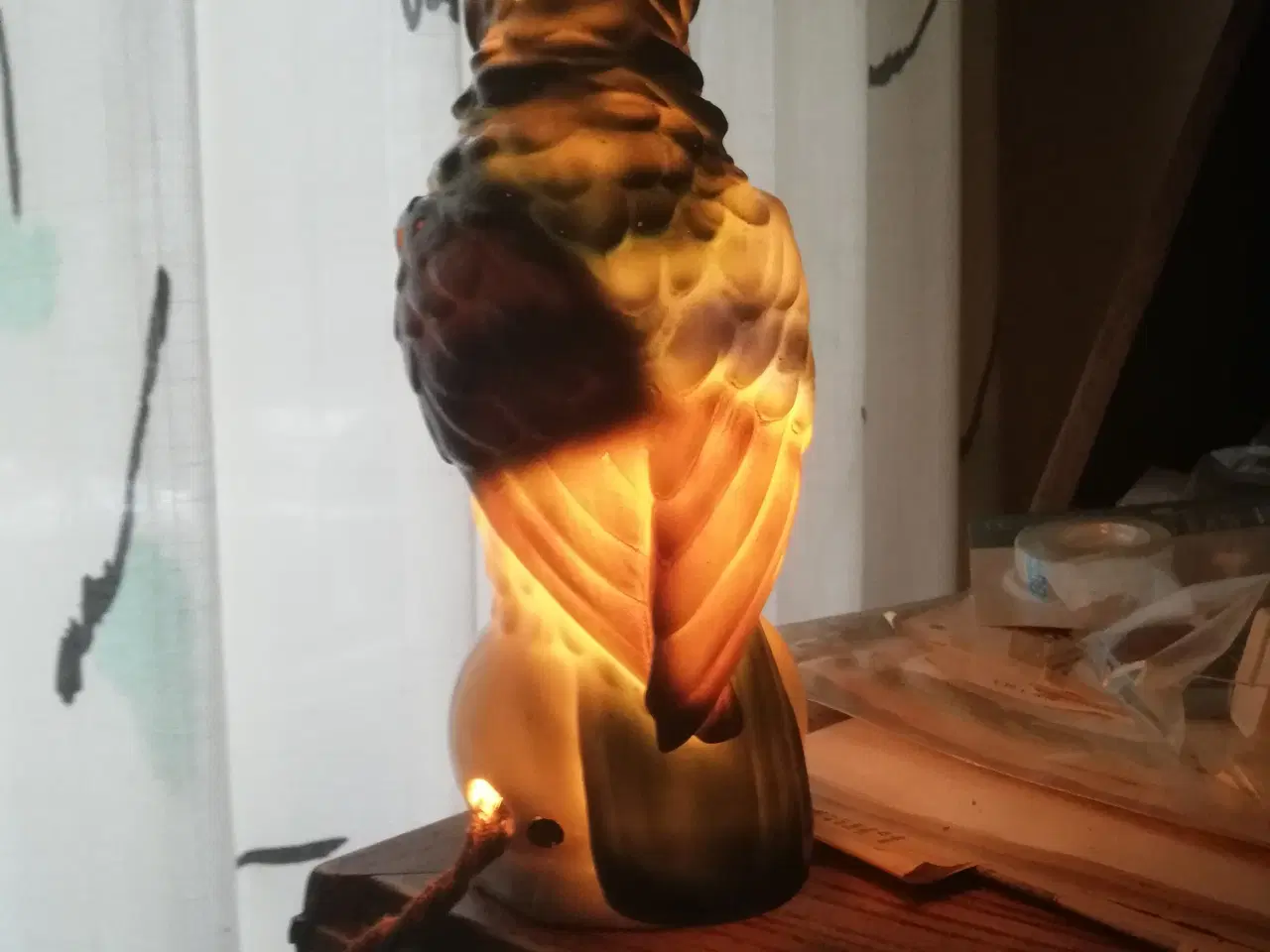 Billede 3 - Retro papegøje lampe med lys i til strøm 