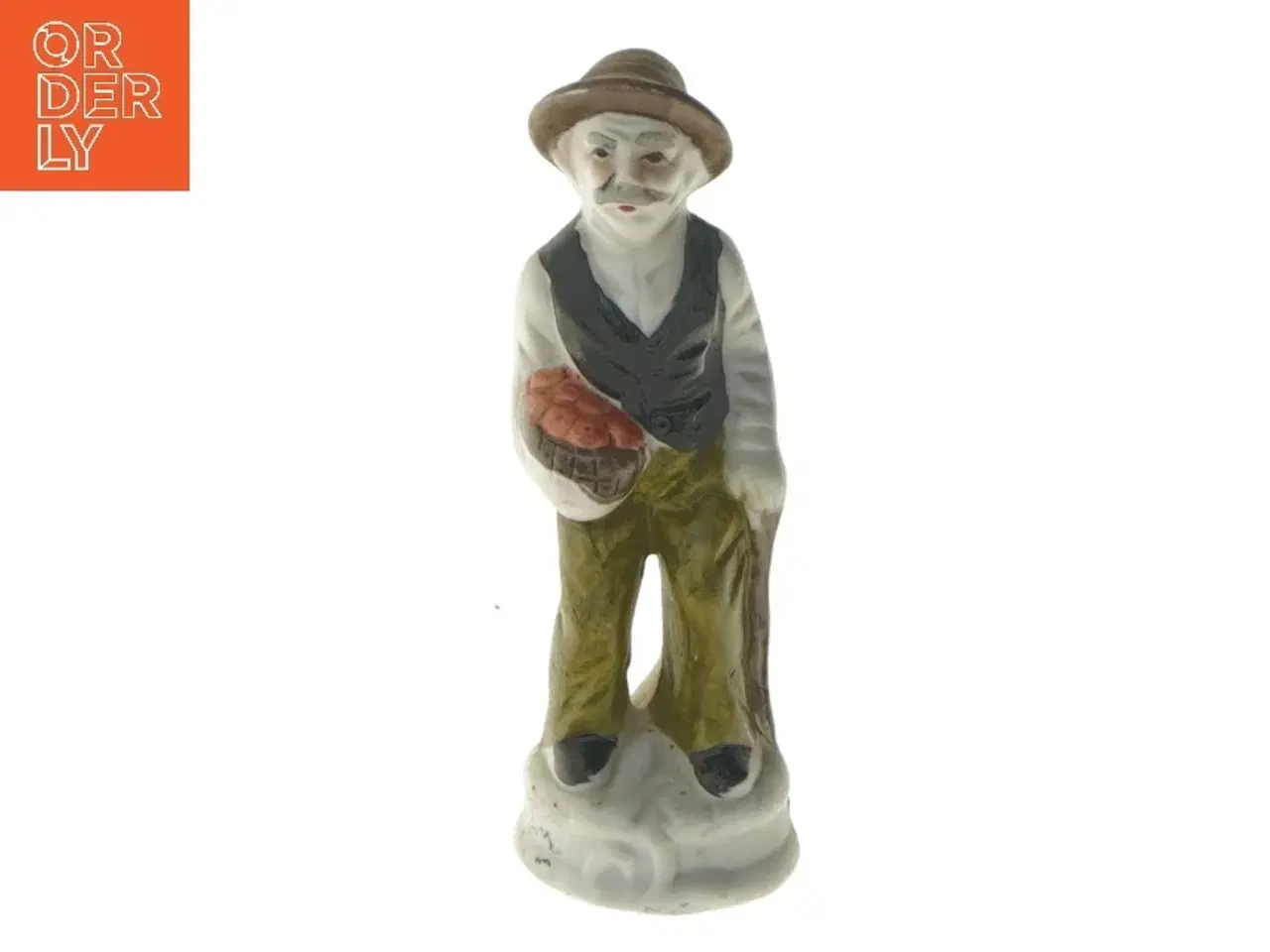 Billede 1 - Porcelænsfigur af mand (str. 12 cm)