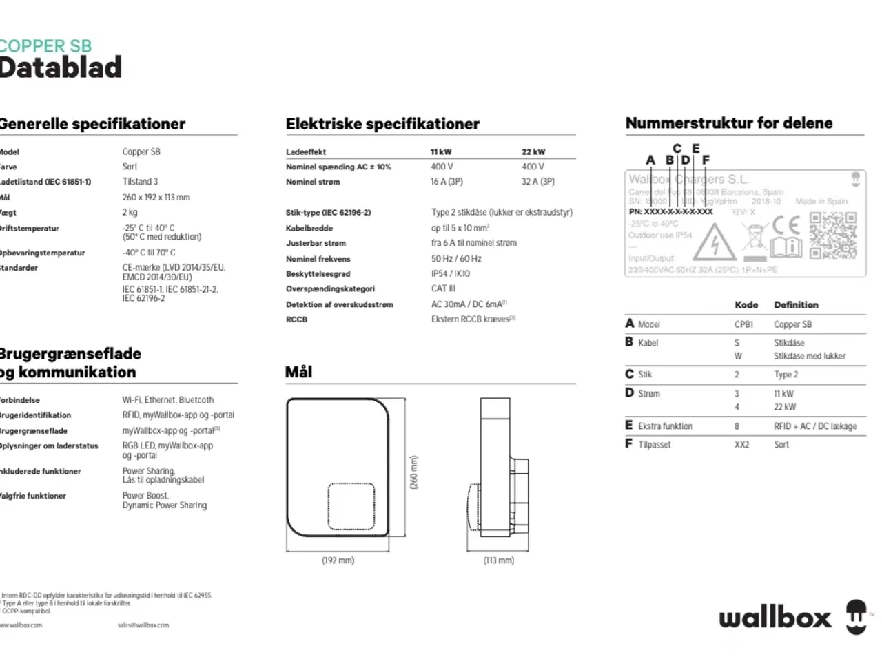Billede 4 - Ladeboks - Wallbox Copper SB 22 kW 