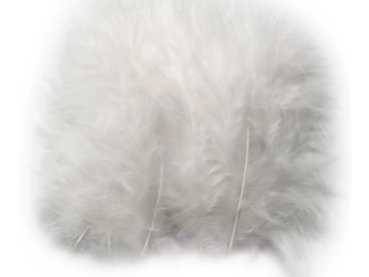 Billede 1 - Bløde hvide dekorationdun, 15 stk. i str. 5-12 cm