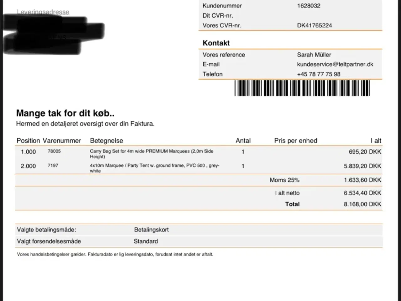 Billede 1 - Stort robust Fest telt 