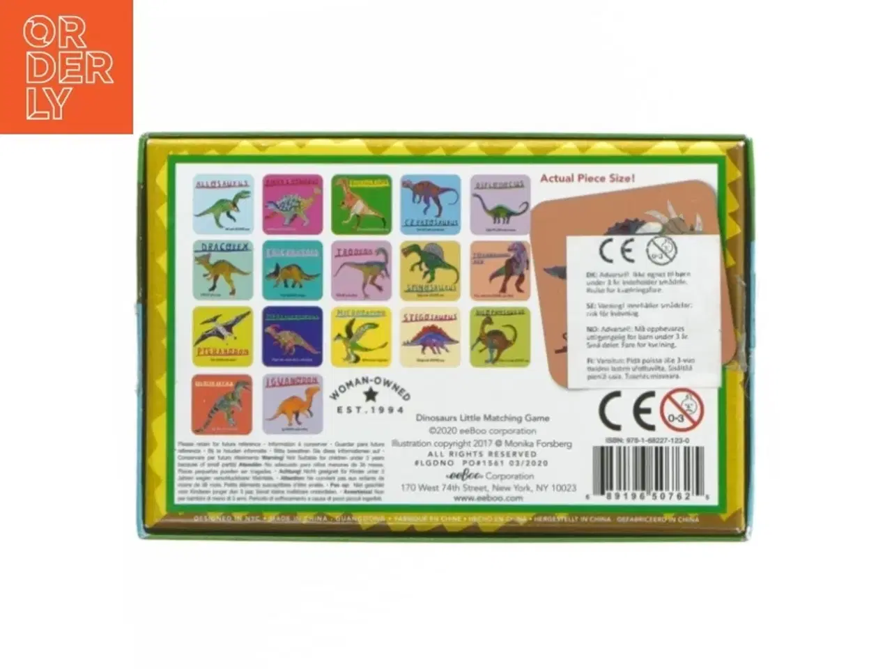 Billede 2 - Dinosaur Memory Spil fra eeBoo (str. 15,5x10 cm)