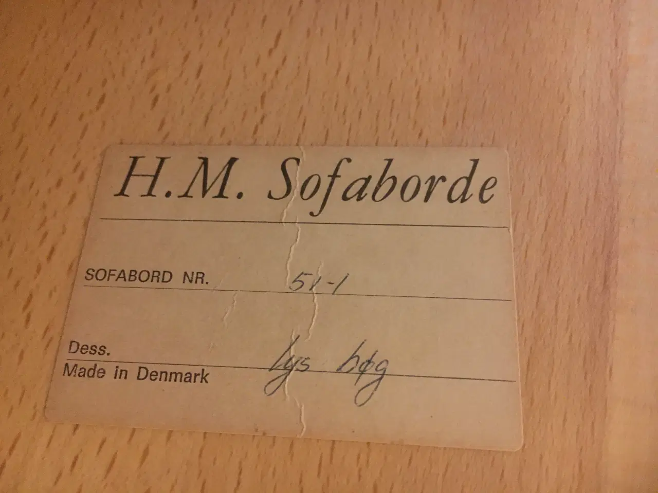 Billede 4 - H. M. Sofabord i lys bøg, rundt