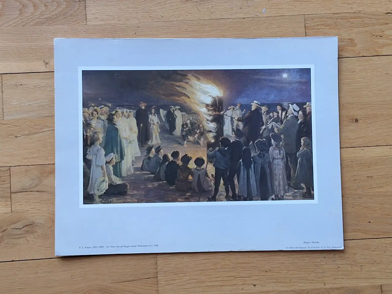 Billede 1 -  P. S. Krøyer "Sct. Hans-blus på Skagen strand" 