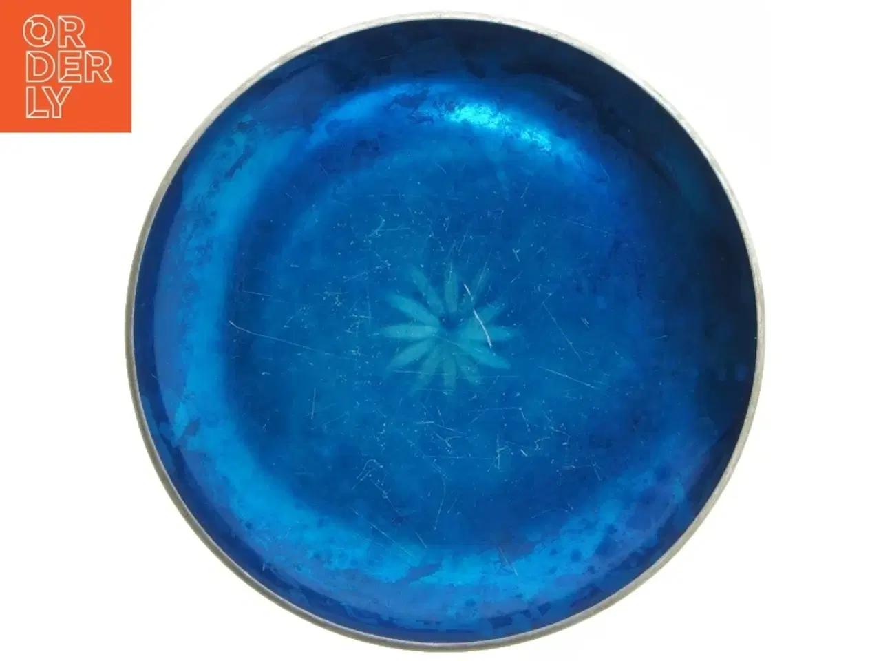 Billede 1 - Blå metalskål fra Olfen (str. Ø 15 cm)