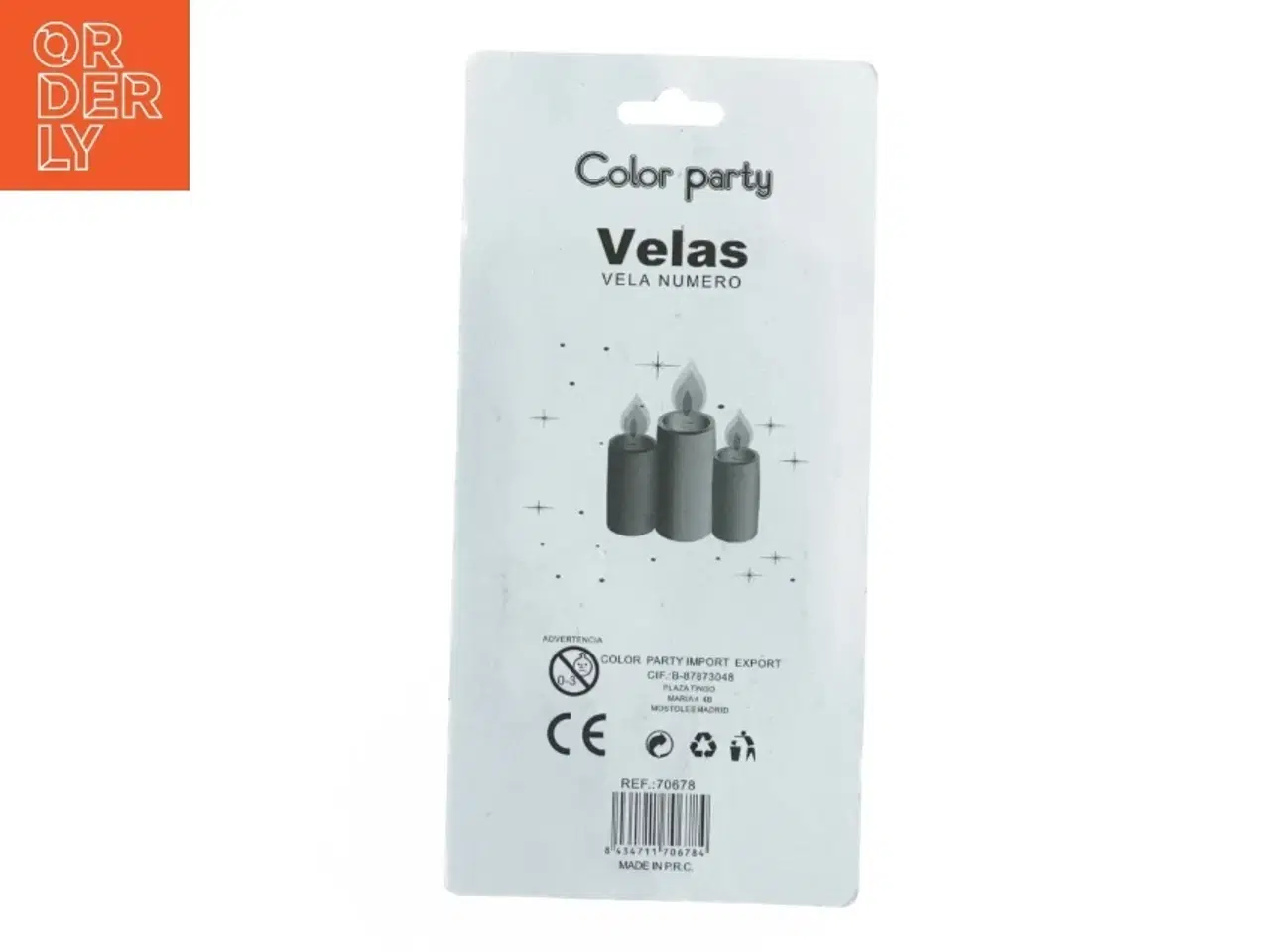 Billede 3 - Fødselsdagslys nummer 8 fra Color Party (str. 16 x 7 cm)