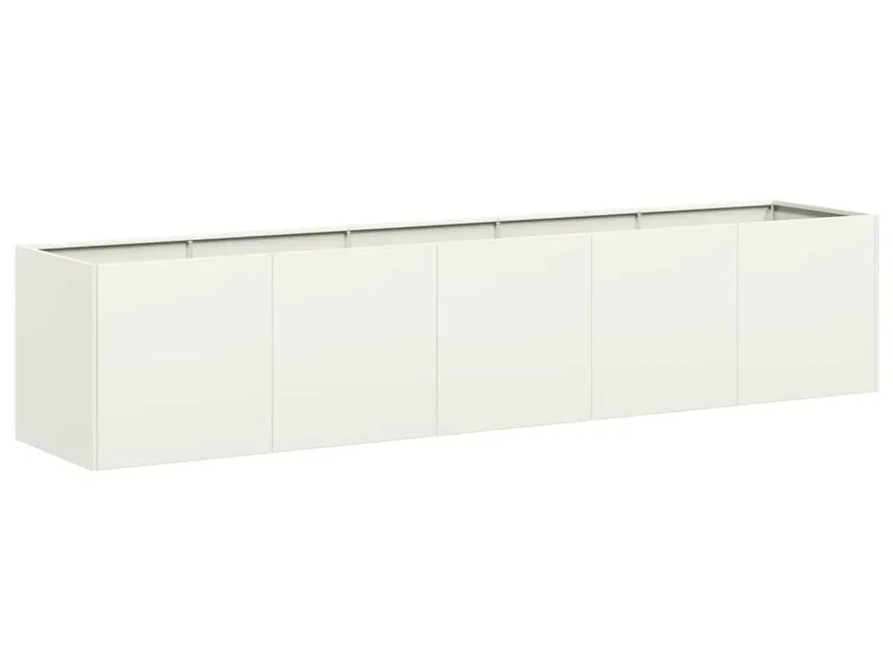 Billede 2 - Plantekasse hvid 200x40x40 cm koldvalset stål