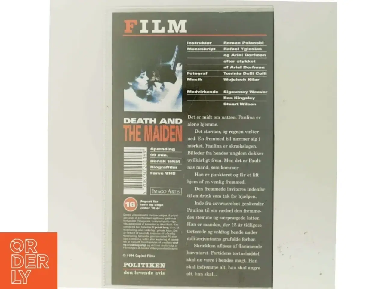 Billede 3 - Death and the maiden (vhs)