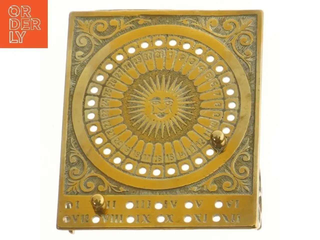 Billede 1 - Messing solur (str. 14x12 cm)