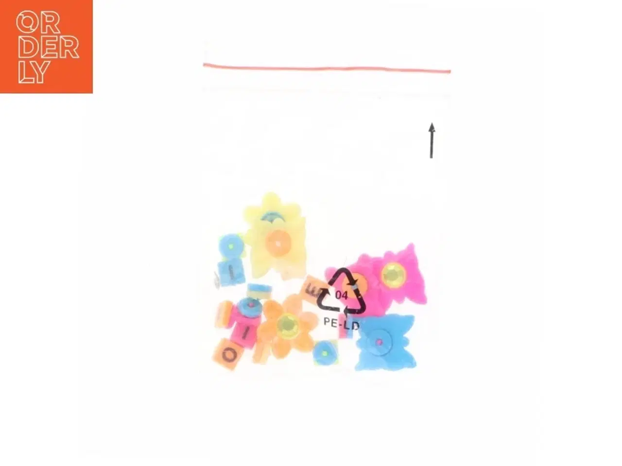 Billede 2 - Plastikperler i forskellige farver (str. Pose 6 x 8 cm)