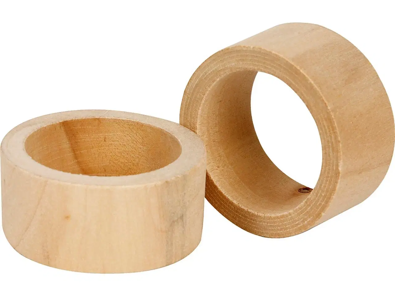 Billede 1 - Elegant Træ Servietringe - 6 stk. Ø35 mm