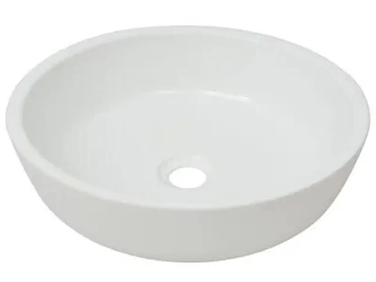 Billede 1 - vidaXL håndvask rund keramik 42x12 cm hvid