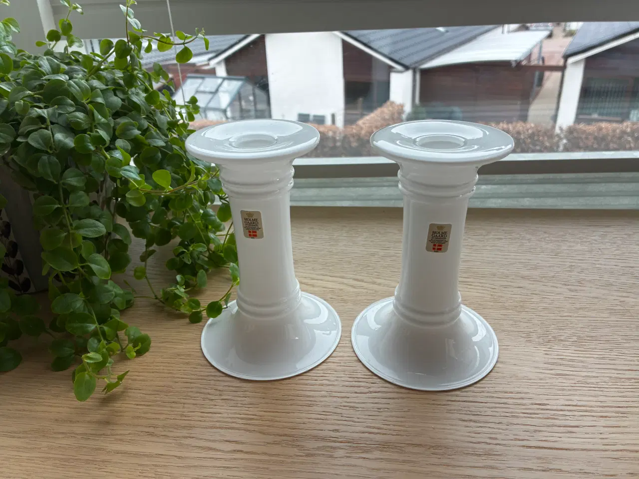 Billede 1 - Holmegaard vendbar MB lysestager/vaser - 2 stk.